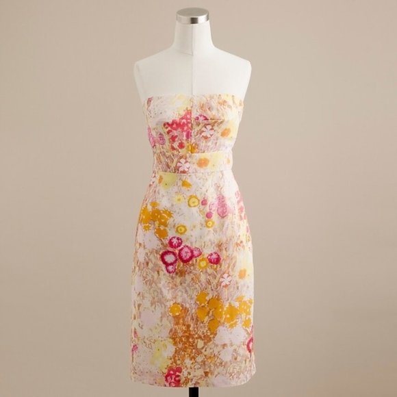 J. Crew Dresses & Skirts - J. Crew Peony Coccinelle Sunshine Strapless Dress